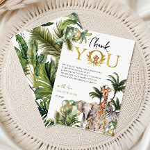 Chupinada de Safari para Baby Shower Agradecimient