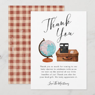 Tarjeta De Agradecimiento Chupinaje de viaje para bebé neutro en género