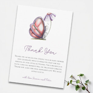 Tarjeta De Agradecimiento Chupito de Acuarela Caprichosa para Baby Shower