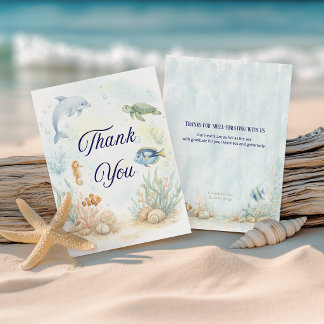 Tarjeta De Agradecimiento Chupito de mar Ducha de bebé