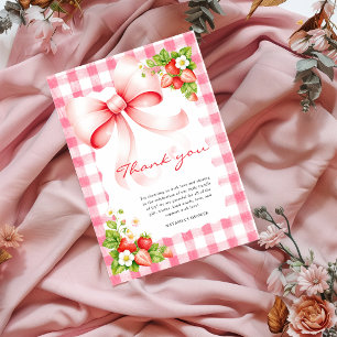 Tarjeta De Agradecimiento Chupito Dulce Rosa Fiesta de Bebé