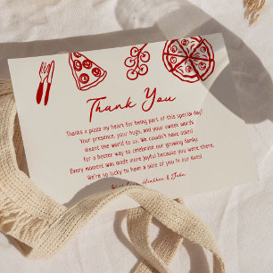 Tarjeta De Agradecimiento Ciao Baby Italian Pizza Baby Shower