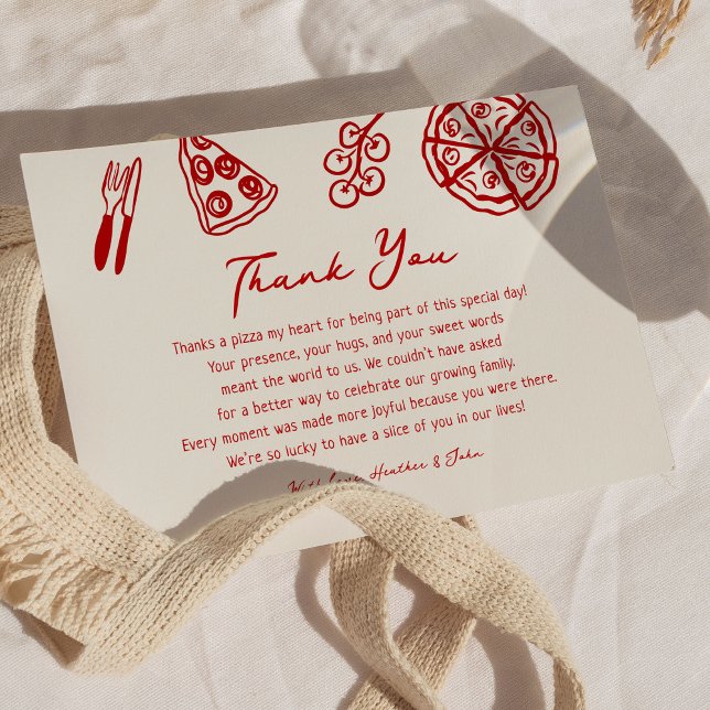 Tarjeta De Agradecimiento Ciao Baby Italian Pizza Baby Shower (Subido por el creador)