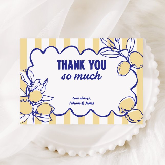 Tarjeta De Agradecimiento CIAO BABY Lemon Mediterranean Amalfi (Subido por el creador)