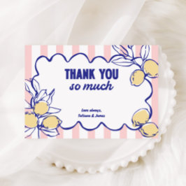 Tarjeta De Agradecimiento CIAO BABY Limón Mediterráneo Amalfi