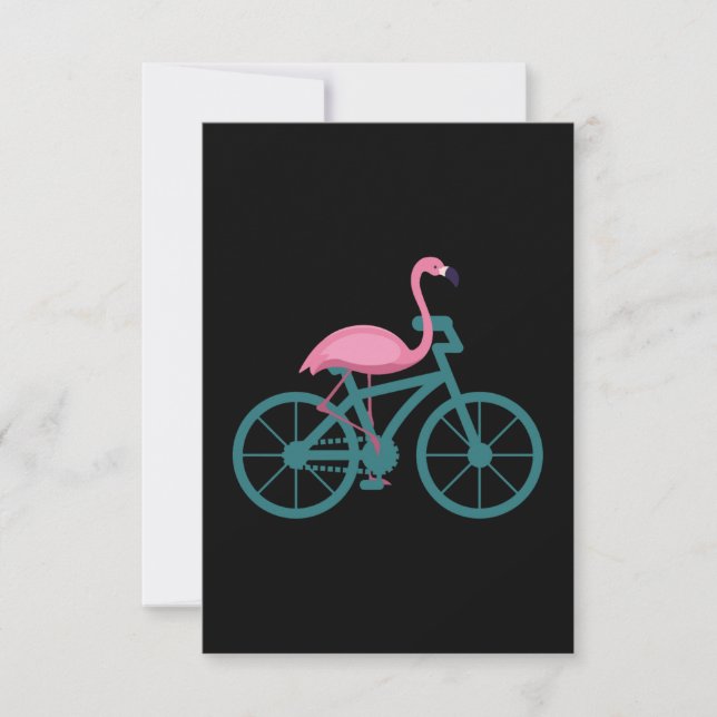 Tarjeta De Agradecimiento Ciclista de regalo de flamenco (Anverso)