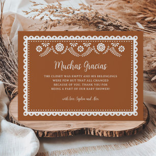 Tarjeta De Agradecimiento Cielito Lindo Mexicano Baby Shower Muchas Gracias