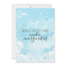 Tarjeta de agradecimiento Cielo acuarela
