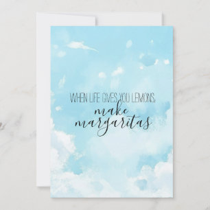 Tarjeta de agradecimiento Cielo acuarela