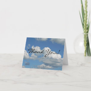 Tarjeta De Agradecimiento Cielo azul claro