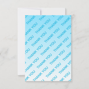 Tarjeta De Agradecimiento Cielo Azul (¡color cambiable!) Patrón de Ombre y T