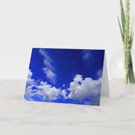 Tarjeta De Agradecimiento Cielo azul con nubes