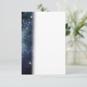 Tarjeta De Agradecimiento Cielo Nocturno Estrellado Estrellas Universo Niebl