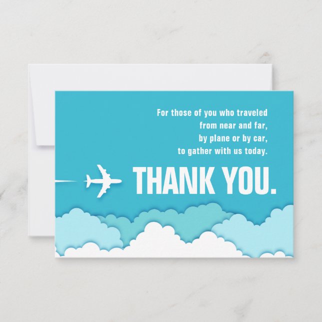 Tarjeta De Agradecimiento Cielos amistosos | Far Traveller Gracias (Anverso)