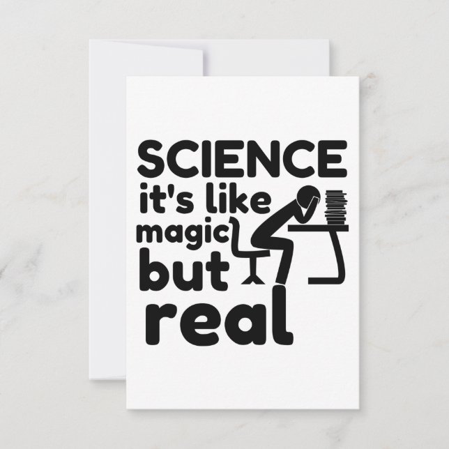 Tarjeta De Agradecimiento ciencia como magia pero real (Anverso)