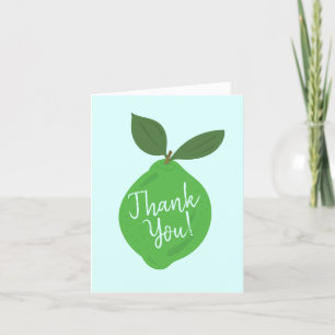 Tarjeta De Agradecimiento Cima verde elegante