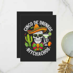 Tarjeta De Agradecimiento Cinco De Drinko Bitchachos