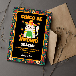 Tarjeta De Agradecimiento Cinco De Mayo - Gato lindo Gracias
