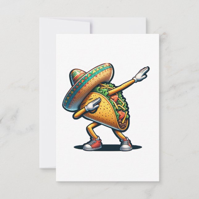 Tarjeta De Agradecimiento Cinco de Mayo Taco (Anverso)