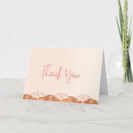 Tarjeta De Agradecimiento Cinnamon Roll Thank You Card – Sweet Pastry