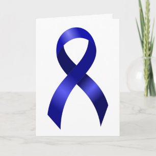 Tarjeta De Agradecimiento Cinta azul de cáncer de colon