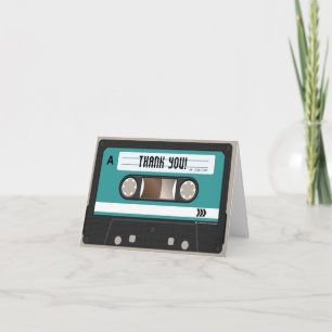 Tarjeta De Agradecimiento Cinta Mixta Personalizada Retro de los 80