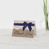 Cinta Naval En Burlap & Lace Boda Gracias