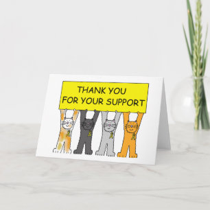 Tarjeta De Agradecimiento Cintas amarillas gracias por su apoyo