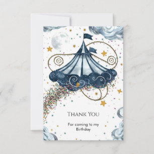Tarjeta De Agradecimiento Circo de Cumpleaños Divertido y Caprichoso