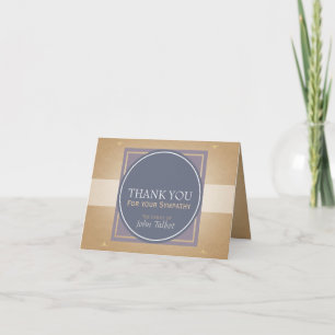 Tarjeta De Agradecimiento Círculo azul P Etiquetas cuadradas Simpatía Gracia