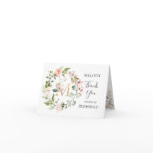 Círculo floral Monograma de dama de honor letra M