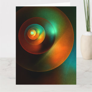 Tarjeta De Agradecimiento Círculos coloridos Patrón de arte abstracto modern