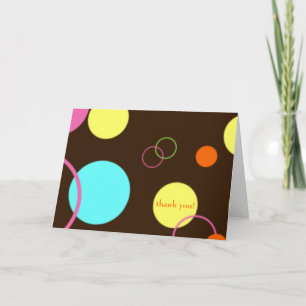 Tarjeta De Agradecimiento círculos retro gracias