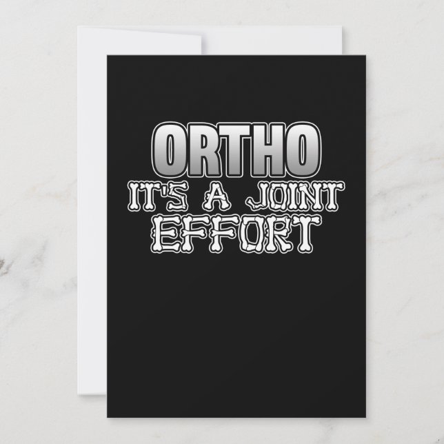Tarjeta De Agradecimiento Cirugía Médica de esfuerzo conjunto Ortho Neurolog (Anverso)