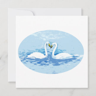 Tarjeta De Agradecimiento Cisnes pintando