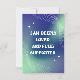 Tarjeta De Agradecimiento Cita de amor propio, motivacional e inspiradora