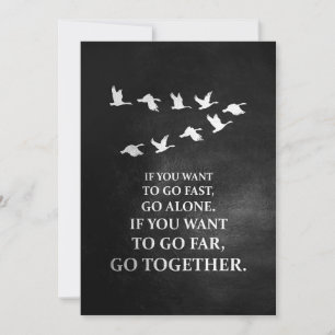 Tarjeta De Agradecimiento Cita De Felicidad Si Quieres Ir Juntos