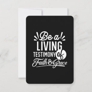 Tarjeta De Agradecimiento Cita de Testimonio de Vida Espiritual Fe y Gracia
