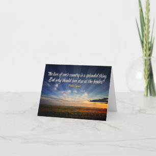 Tarjeta De Agradecimiento Cita Inspiradora "Amor sin fronteras"