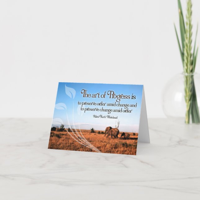 Tarjeta De Agradecimiento Cita Inspiradora de Alfred North Whitehead (Anverso)