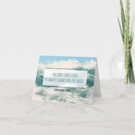 Tarjeta De Agradecimiento Cita Inspiradora de "Cross a sea"