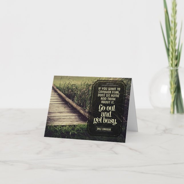 Tarjeta De Agradecimiento Cita Inspiradora de Dale Carnegie (Anverso)