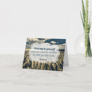 Tarjeta De Agradecimiento Cita Inspiradora de Epictetus "Hazlo"