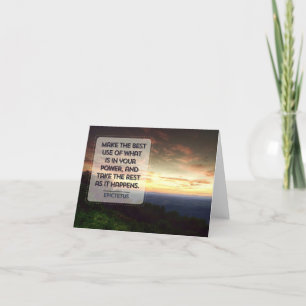Tarjeta De Agradecimiento Cita Inspiradora de Epictetus "Mejor uso"