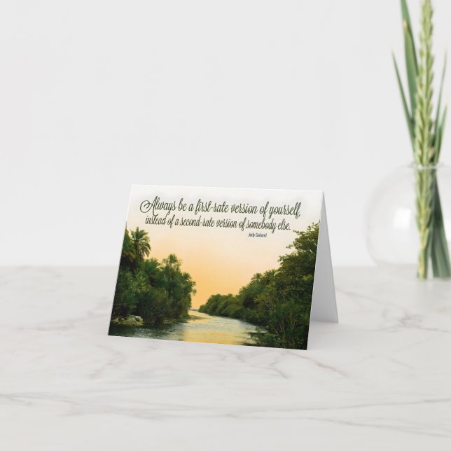 Tarjeta De Agradecimiento Cita Inspiradora de Judy Garland "de primera" (Anverso)