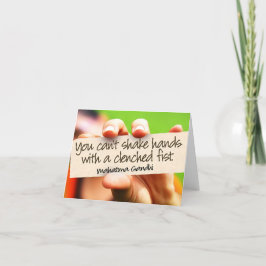 Tarjeta De Agradecimiento Cita Inspiradora de Mahatma Gandhi "Agitar las man