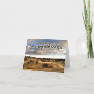 Tarjeta De Agradecimiento Cita Inspiradora de Marcel Proust "Nuevos ojos"