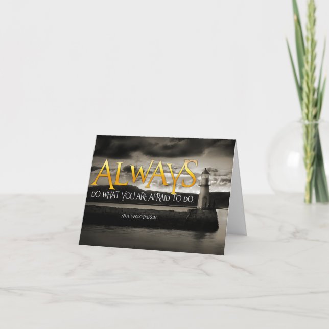 Tarjeta De Agradecimiento Cita Inspiradora de Ralph Waldo Emerson (Anverso)