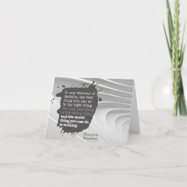 Tarjeta De Agradecimiento Cita Inspiradora de Theodore Roosevelt "Decisión"