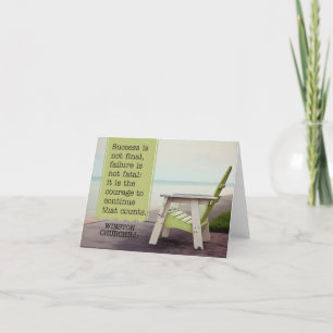 Tarjeta De Agradecimiento Cita Inspiradora de Winston Churchill "Valor"